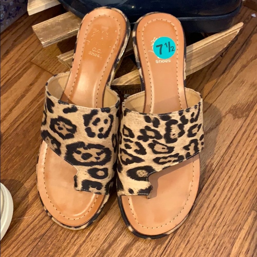 Leopard sandals